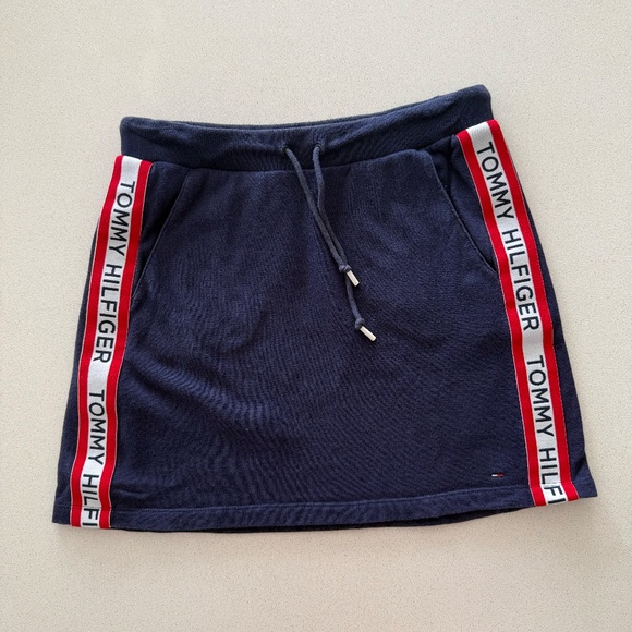 Tommy Hilfiger Drawstring Waist Skirt Logo Side - Picture 1 of 6